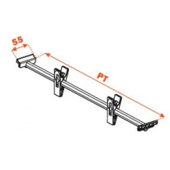 Barre de porte-jupes avec pinces pour tiroir 4 côtés Excessories SALICE