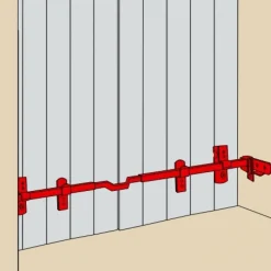 Barre de sécurité 6 points en acier zingué - pour volets bois TORBEL