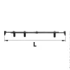 Barre de sécurité recoupable pour persiennes - 1600 mm - zingué blanc TORBEL
