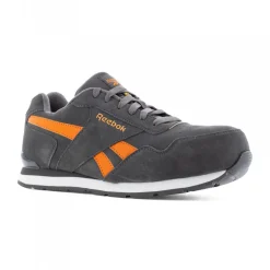 Baskets de sécurité en daim ROYAL GLIDE SAFETY S1PS SRC HRO ESD - gris et orange Reebok