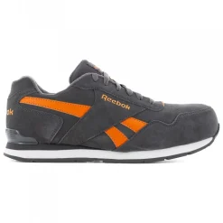 Baskets de sécurité en daim ROYAL GLIDE SAFETY S1PS SRC HRO ESD - gris et orange Reebok