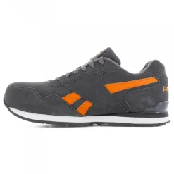 Baskets de sécurité en daim ROYAL GLIDE SAFETY S1PS SRC HRO ESD - gris et orange Reebok