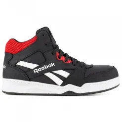 Baskets de sécurité hautes BB4500 SAFETY S3S SRC HRO ESD - cuir noir et rouge Reebok