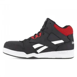 Baskets de sécurité hautes BB4500 SAFETY S3S SRC HRO ESD - cuir noir et rouge Reebok
