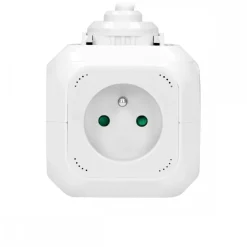 Bloc de 4 prises 2P+T avec 2 ports USB - câble 1,4 m - Kubiq SYNERCIA