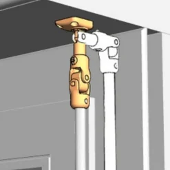 Bloc guide repliable pour volet roulant à manivelle - longueur 215 mm Interges