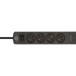 Bloc multiprise Ecolor avec interrupteur - 4 prises et 2 ports USB-C BRENNENSTUHL