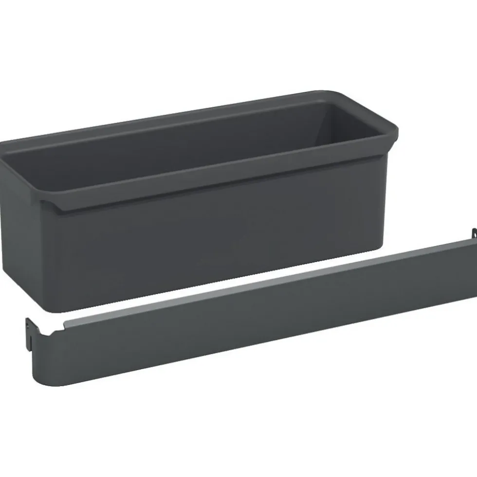 Boite de rangement anthracite avec support pour rail K-Line Side KESSEBÖHMER