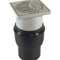 Bonde de douche à l'italienne 150 x 150 mm ajustable sortie verticale ACO