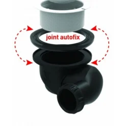 Bonde de douche 90 mm - sortie orientable à 180° - La goulue VALENTIN