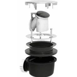 Bonde douche extra-plate diamètre 90 mm - sortie orientable - Minime VALENTIN
