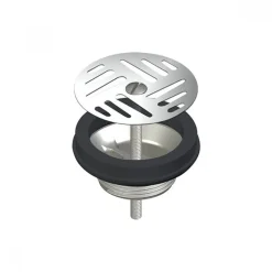 Bonde d'urinoir diamètre 63 mm M33x42 à grille inox et vis centrale DELABIE