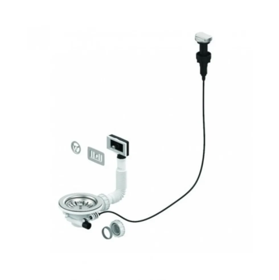 Bonde d'évier automatique pour évier 1 cuve - diamètre 90 mm VALENTIN