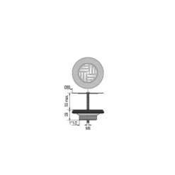 Bonde en laiton - pour évier grès - grille plate VALENTIN