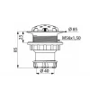 Bonde pour urinoir - siphon intégré - crépine Inox DELABIE