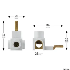 Borne de raccordement - pour coffret électrique - S 25 mm² DEBFLEX