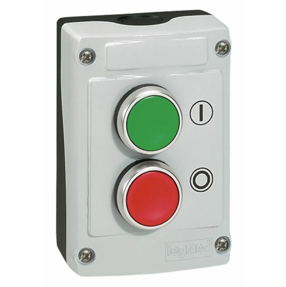 Boîte avec 2 boutons vert/rouge à impulsion LEGRAND