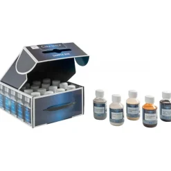 Boîte de 16 échantillons de 100 ml d'huile à bois bicomposant UNICO CIRANOVA