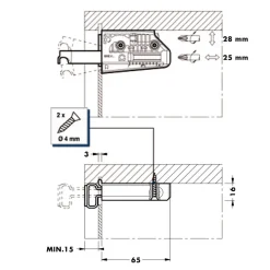 Boîtier 806 pour fixation éléments hauts CAMAR