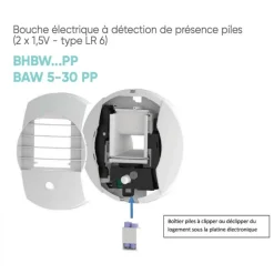 Bouche d'extraction - WC - à piles - VMC - hygroréglable ATLANTIC
