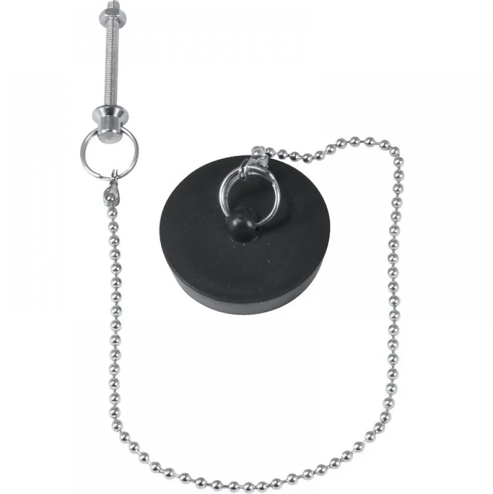 Bouchon d'évier avec chaînette chromée 30 cm GRIPP