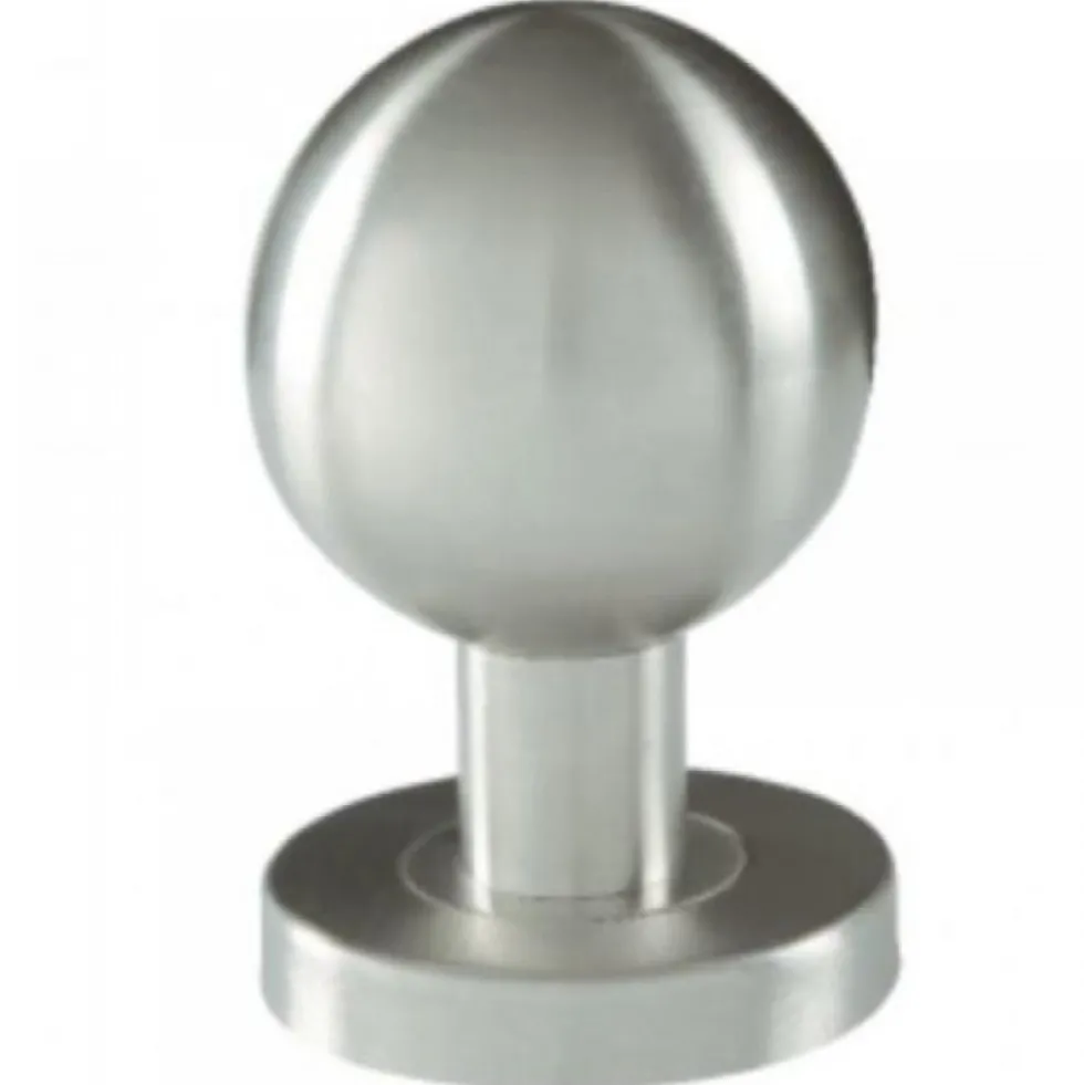 Bouton boule fixe sur rosace en inox 304 - diamètre 55 mm BRICOZOR