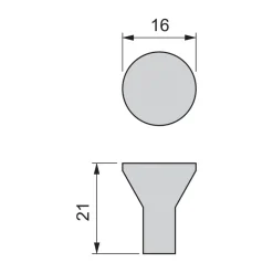 Bouton de meuble - zamak finition chromée - Albal EMUCA