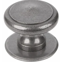 Bouton de porte fixe - rustique - en fer patiné cémenté - modèle 47 BOUVET