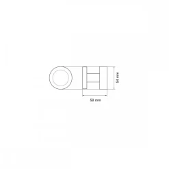 Bouton de porte pivotant en inox - disque diamètre 54mm - EK530D - brun KARCHER DESIGN