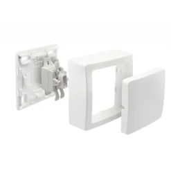 Bouton poussoir lumineux/témoin saillie complet - blanc - Blok DEBFLEX