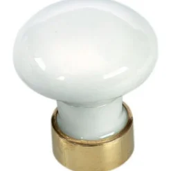 Boutons de meuble en porcelaine blanc MÉRIGOUS