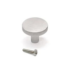 Boutons de meuble ronds en aluminium Uppsala - diamètre 30 mm - par 10 EMUCA