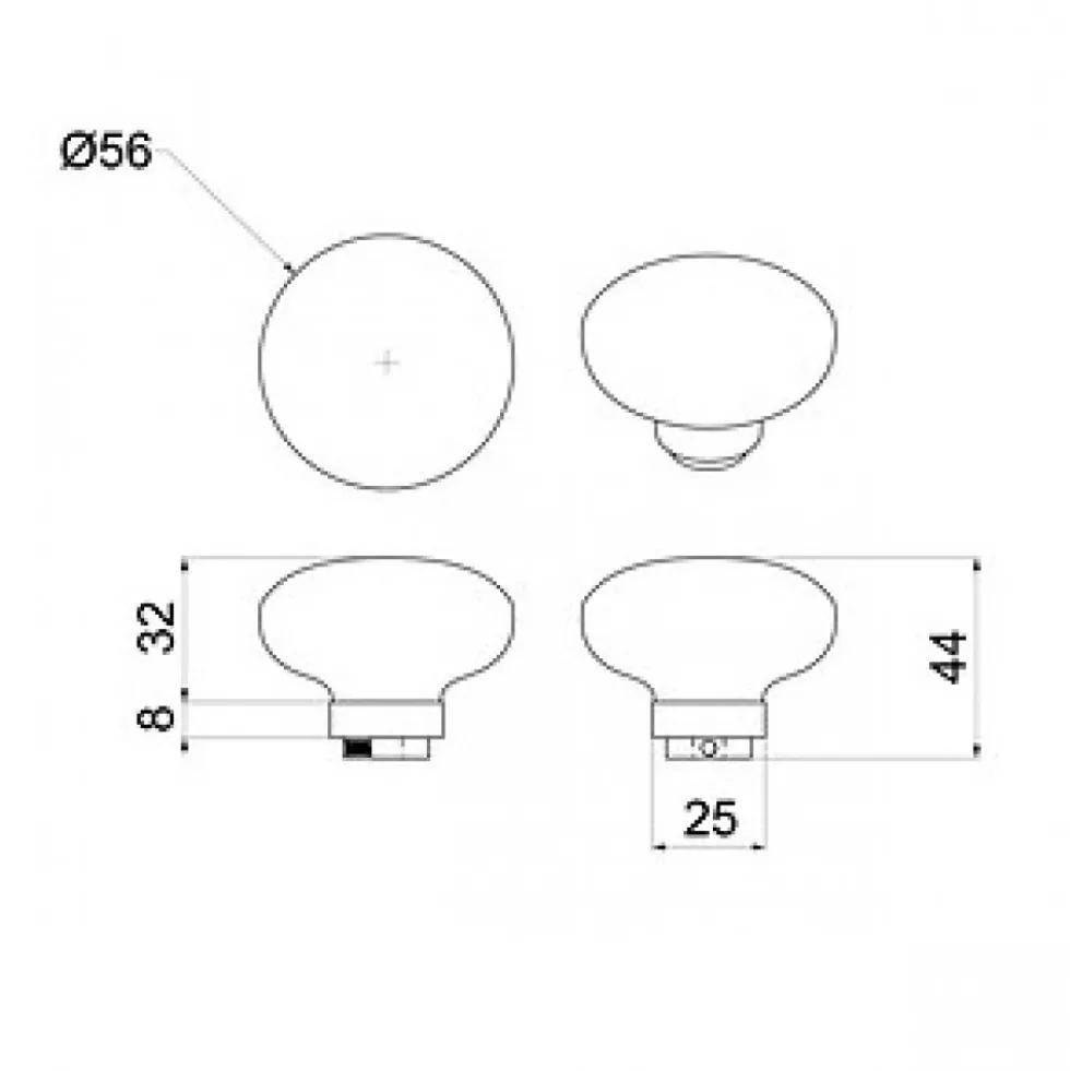 Boutons doubles porcelaine de Limoges rond MÉRIGOUS