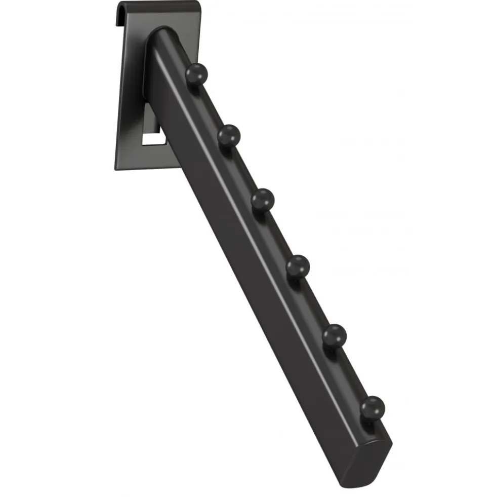 Bras de suspension incliné 35 cm avec 8 tenons arrêt de cintre Ø25 mm BOHNACKER