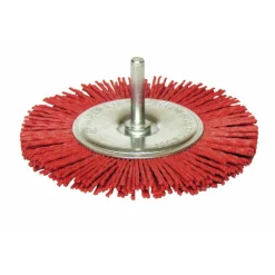 Brosse circulaire nylon sur tige 6 mm - diamètre 100 mm LEMAN