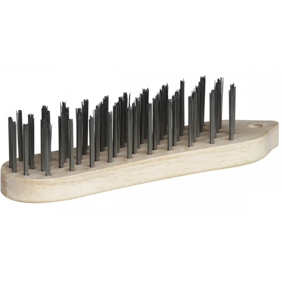 Brosse en bois forme violon- fil acier 35mm OUTIFRANCE