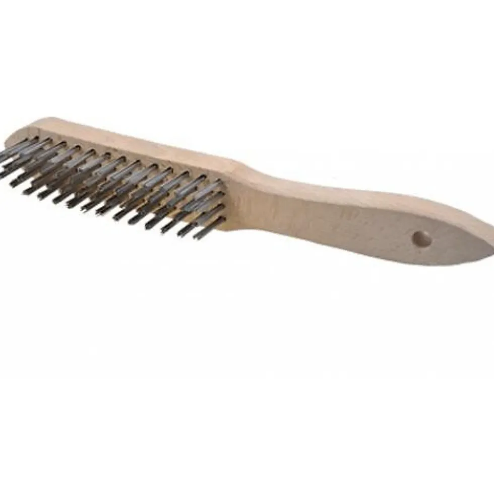 Brosse à main d'atelier manche bois - 295 mm - fil acier droit - par 12 OSBORN