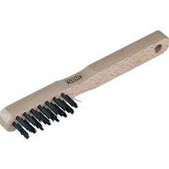 Brosse métallique à manche en bois - acier SAM OUTILLAGE
