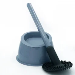 Brosse WC silicone avec picots - 100% hygiénique - gris souris PAPADO