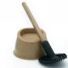 Brosse WC silicone avec picots - 100% hygiénique - beige sable PAPADO