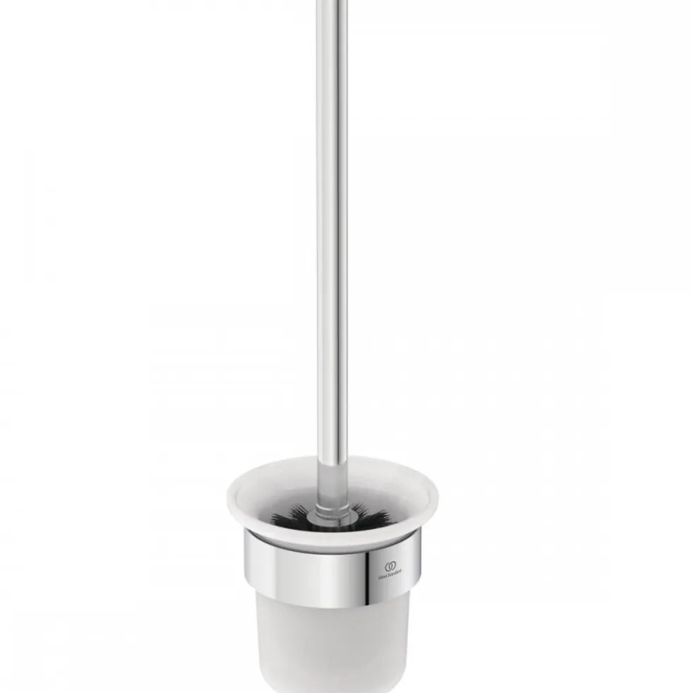 Brosse WC suspendue et porte-brosse rond - Conca IDEAL STANDARD