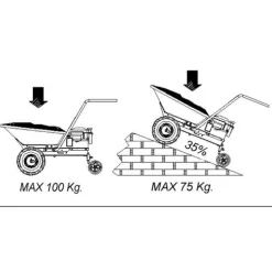 Brouette à moteur électrique sur batterie - 100kg - Carry EUROSYSTEMS