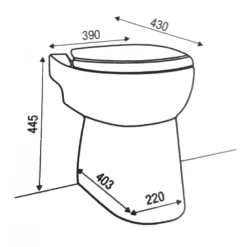 Broyeur wc - Sanicompact 43 Silence Eco+ SFA