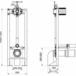 Bâti-support autoportant pour WC suspendu - Tempofix 3 DELABIE