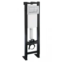 Bâti-support WC autoportant avec réservoir et double commande basculante PRESTO