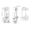 Bâti-support WC autoportant paroi coupe-feu cuvette sans bride P1000 XL DVA PRESTO