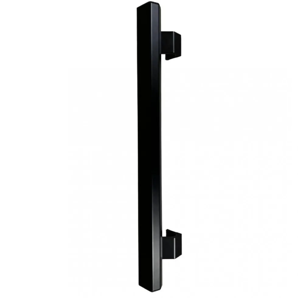 Bâton maréchal Phare en aluminium laqué noir mat 9005 - adaptable Atrius