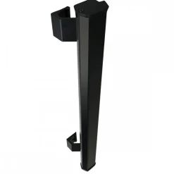 Bâton maréchal Phare en aluminium laqué noir mat 9005 - adaptable Atrius