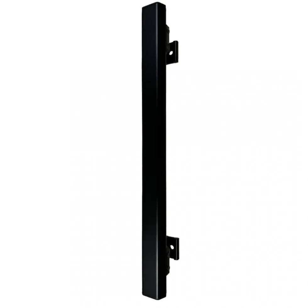 Bâton maréchal Phare en aluminium laqué noir mat 9005 - adaptable Atrius