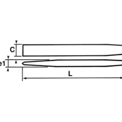 Burin haute résistance à profil constant peint SAM OUTILLAGE